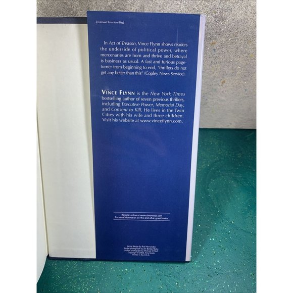 Like New ~ Mitch Rapp Novel: Act of Treason 7 by Vince Flynn (2006, Hardcover) - Picture 10 of 12